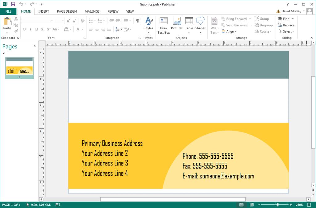 Microsoft Publisher 2013 Foundation - Page 54 Graphics Inserting an online picture Open a