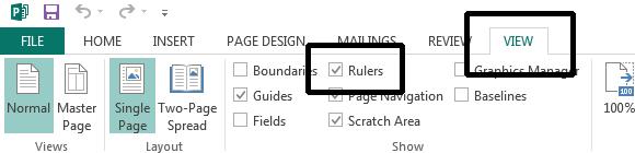 Microsoft Publisher 2013 Foundation - Page 69 Arranging Objects Displaying the Rulers Open a publication called Arranging objects.