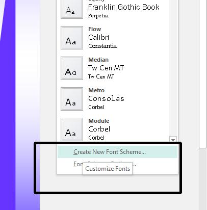 Microsoft Publisher 2013 Foundation - Page 86 This will open the Create New Font Scheme dialog box.