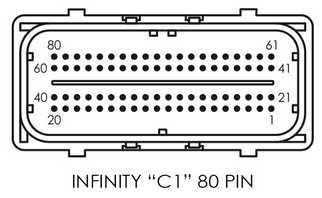 12 Infinity Hardware Specification Connector Views Infinity-6/8h Example System Schematics Custom wiring harness projects should only be undertaken by experienced harness builders.