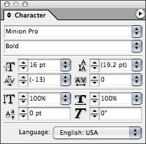 The simplest way to format text manually in InDesign CS is to use the Control palette (Window menu), which is very similar to the Control palette in PageMaker.