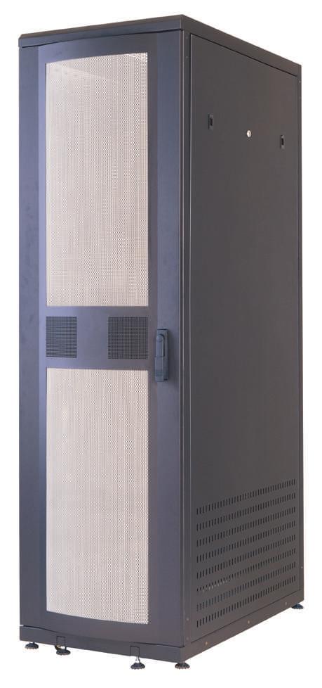 Secure, locking front and back doors with spring loaded hinges offer best accessibility even when connecting the cabinets. The door hinge is easily swapped from one side to the other.