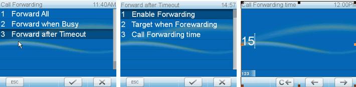 To turn call forwarding off, follow steps a through h, above. Press to show No on display. Press the idle screen.