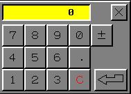 If a value entered in NEWDATA is within the valid range, the value is written, and the pop-up ten-key pad is erased.