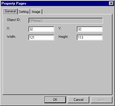 2. FAPT PICTURE (Windows) B-66244EN/02 2.3.14 Meter Control Property Pages This control reads the value of a PMC register, and provides a meter indication according to the setting of the properties.