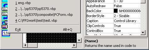 <1> Double-click FPForm in the project window to open the form window.