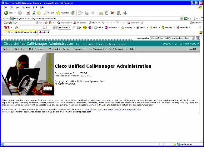 Configuration Menus and Commands Cisco Unified Communications Manager