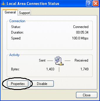 In the Control Panel, double-click Network Connections.