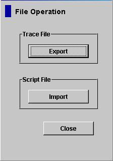 Figure 5-12 File Operation Dialog Box Exporting the Script Trace Files The File Operation dialog box allows you to export the TrueCopy for z/os script trace files.