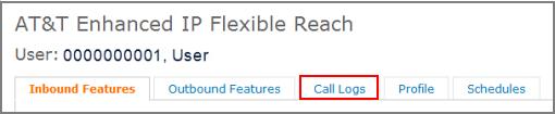 View Your Call Logs You can view a list of your most recent 1,000 calls (inbound and outbound) from your AT&T IP Flexible Reach phone number. To view your call logs 1. Open the Customer Portal. 2.
