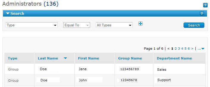 Find and View Administrators View the Administrators List Page Search and Browse for Administrators Find Your Group Administrator AT&T IP Flexible Reach has three types of administrators: Enterprise