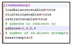 Procedure 1. Open the ctmx.ini file located in <install directory>\data\ 2. Locate the [redundancy] section of the file (Figure 105: The redundancy section in the ctmx.ini file on page 133).