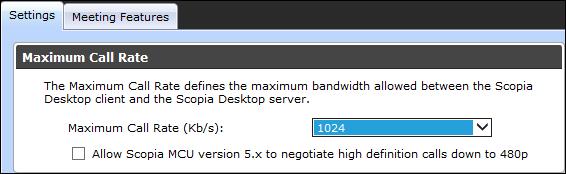Before you begin Decide on the maximum bandwidth per Scopia Desktop Client as explained in Calculating the Bandwidth Used by Scopia Desktop Participants on page 29. Procedure 1.