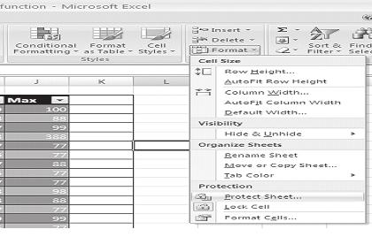 For this you can give password protection to your worksheet contents. Steps to protect worksheet Select Home tab.