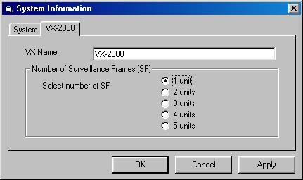 Chapter 7: PC SOFTWARE OFFLINE SETTINGS 6. NEW FILE CREATION Step 4. Click on the VX-2000 tab.
