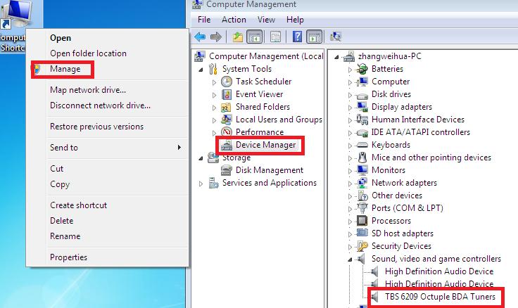 5)To verify if driver was correctly installed: Choose My Computer, right click and choose System Properties to pop up System Properties windows, click Hardware Device Manager.