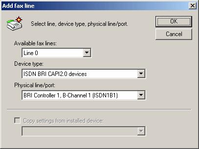 fax device you are using and these are described at the end of this chapter. Setting up fax lines for an ISDN card Screenshot 60 - Adding an ISDN channel 1.
