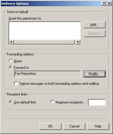 Screenshot 85 - Set AD user to have mails delivered to the Public Folder. 6.