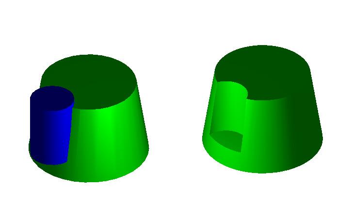 Boolean tools Subtract Solids tool With the Subtract Solids tool, you can subtract from a solid the volume of one or more overlapping solids.