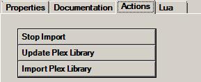12. Select the Network File Storage driver you added in previously. 13. Click on the Actions tab. 14. Click on Import Plex Library.