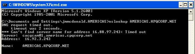 Method 2 The following command can be used to provide a list of DNS servers. nslookup name of your domain (i.e. nslookup AMERICAS.