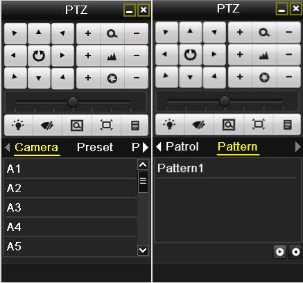 PTZ Control In the Live View mode, you can press the PTZ Control button on the front panel or on the remote, or choose the PTZ Control icon to enter the PTZ panel.