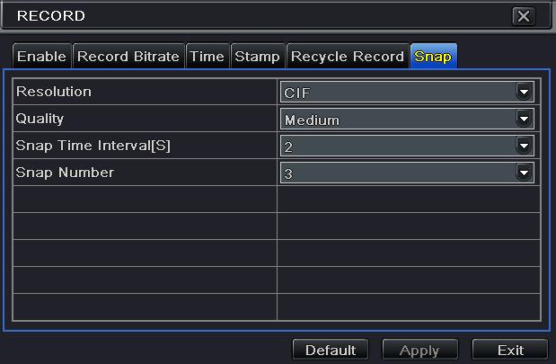 Playback 7.5.1 Snap Settings Manual Snap In the live view mode, right click to dispaly the menu toolbar. Then click toolbar to capture the picture.