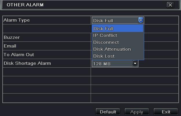 3 Video Loss Alarm This device can be set up to detect video loss. The setting steps are as follows: 1 Go to Main Menu Setup Alarm Video Loss.