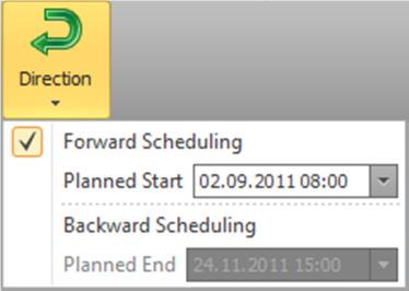 Slack InLoox PM 7 indicates how far you can postpone a planning element until this affects the planned duration of your project.