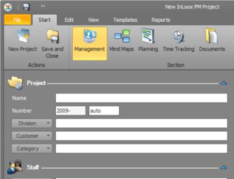 Ribbon/Toolbar Work with the InLoox PM Ribbon Click the InLoox PM tab in Outlook