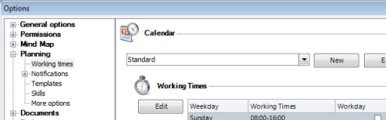 For more information, please see Set a working time calendar.