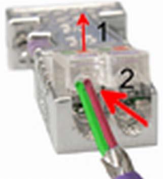 Deployment PROFIBUS communication VIPA System 300S Commissioning and Start-up behaviour Assembly 1. Loosen the screw. 2. Lift contact-cover. 3. Insert both wires into the ducts provided (watch for the correct line colour as below!