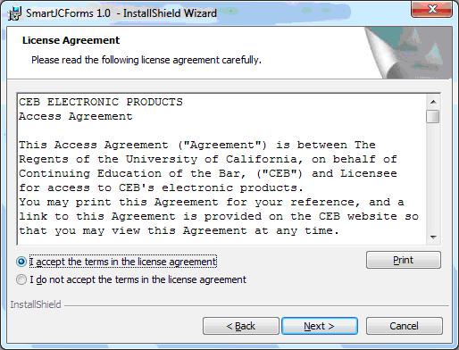 Part 1: Chapter 1 Introduction 3) Review and accept the License Agreement, then click Next (see below).