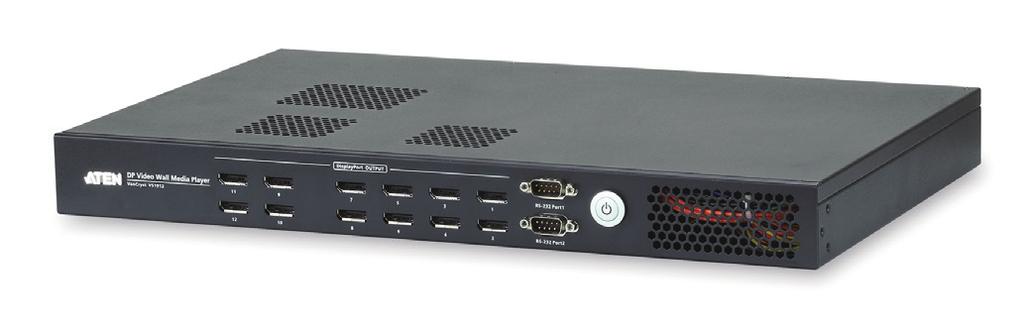 12-Port DP Video Wall Media Player VS1912 The VS1912 12-Port DP Video Wall Media Player is a PC-based media player and an ideal solution for multidisplay applications such as digital signage, video
