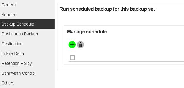 4. Click the icon under the Manage schedule to add your desired schedule. 5. You may configure the following items for the schedule.