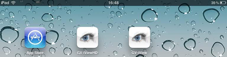 GV-iView V2.3.2 for iphone and ipod Touch &GV-iView HD V1.2.2 for ipad You can now access GV-System using iphone, ipod Touch and ipad to watch live view or play back recorded videos.