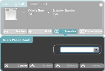13 5. Using Alert Client Alert Client gives you the option to manage your calls, send texts and update your presence status from your computer.