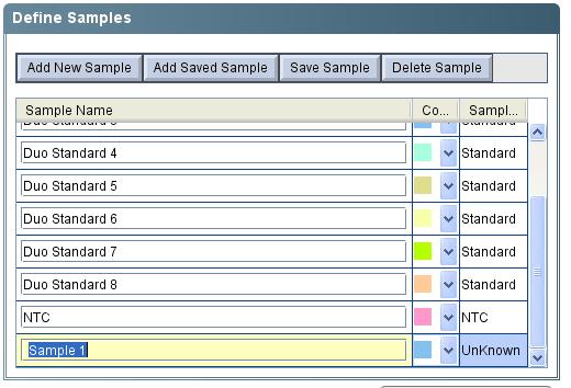 For information about the standard included in the Quantifiler Kit, refer to your Quantifiler Kit user guide (see How to use your documentation on page 77). Define samples 1.