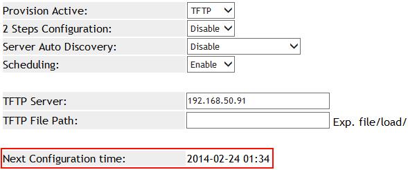 Enable, TFTP Server: 192.168.50.91] (See Figure 16).