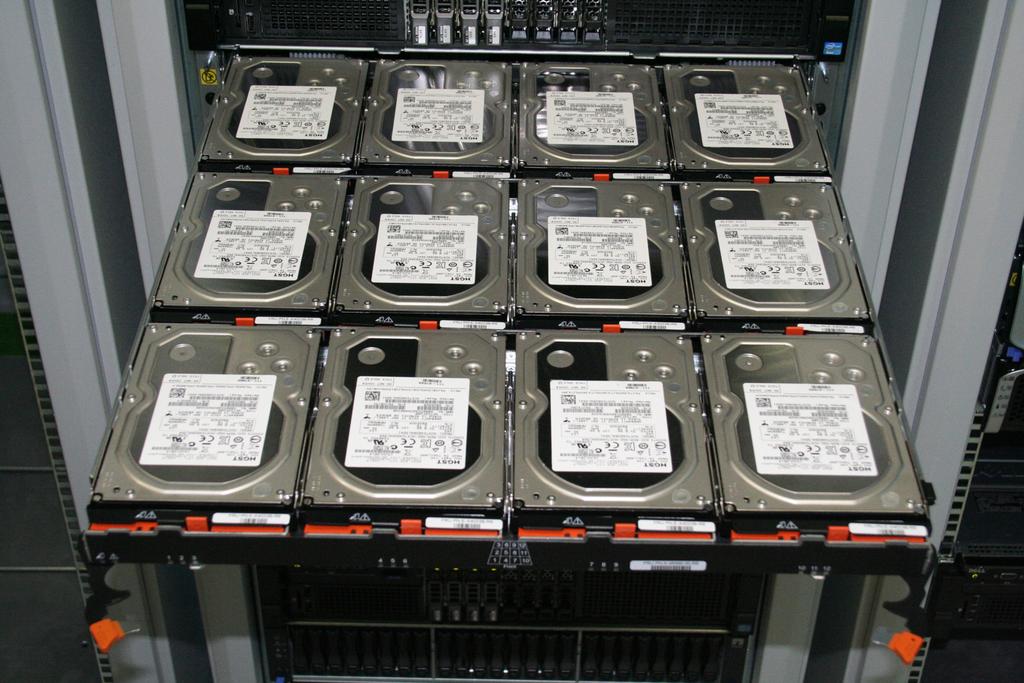 each disk shelf enclosure contains 60 disks of 2TB each Front OST total raw disk space: 240 disks x 2TB =