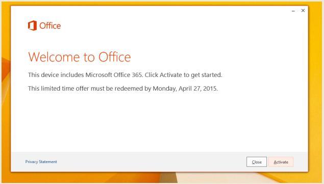 OFFICE ACTIVATION 1) Open Microsoft Office App and activate
