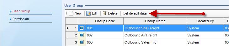 Get our suggested group by click to button get default data. Lấy những nhóm mà chúng tôi đã tạo sẵn bằng cách chọn lệnh get default data.