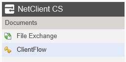C. Help Menu Provides a menu of help topics for using NetClient CS, ClientFlow and File Exchange. D.