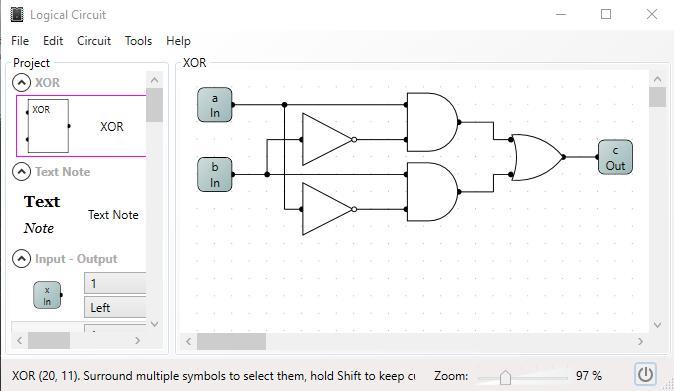 20 Chapter 1 1.2.0 Gate-Level Design (added section) Instead of using HDL and the book s hardware simulator, we can use a gate-level design program like LogicCircuit.