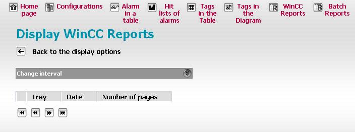 StoragePlus Web Viewer 5.3 Displaying Data 7. Continue using the "Display report list" link. The search result is displayed in the table. 8.