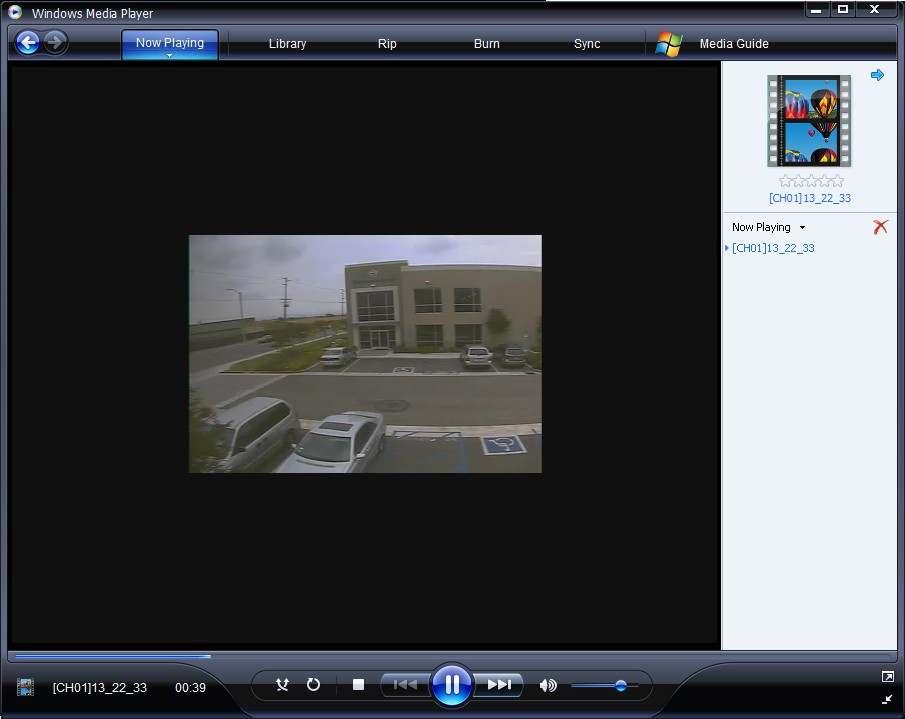 Notice When it does a backup with NSF format, user can do a playback using the DVR player.