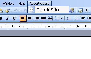 Report Wizard Template Editor 5. Report Wizard Template Editor Template Editor is a Microsoft Word Add-In. It provides a list of all fields that can be used in a Report Wizard template. 5.1 Installation To install Report Wizard Template Editor in Microsoft Word: 1.