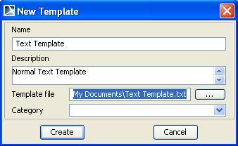 Figure 125 -- Creating New Text Template 3.