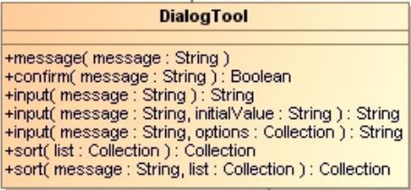 Dialog Tool 17. Dialog Tool The purpose of Dialog Tool is to enable report templates to call functions for creating dialogs to interact with users during the report generation process.