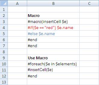 Appendix B: Office Open XML Format Template 2. VTL Macro must be declared within a single cell. Do not insert the multi-cell recorded macros in a single cell (Figure 182).